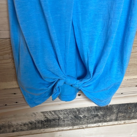 J. Crew size XS Blue Sleeveless High Neck Soft Tank Top with Tie Back Closure - Picture 6 of 8